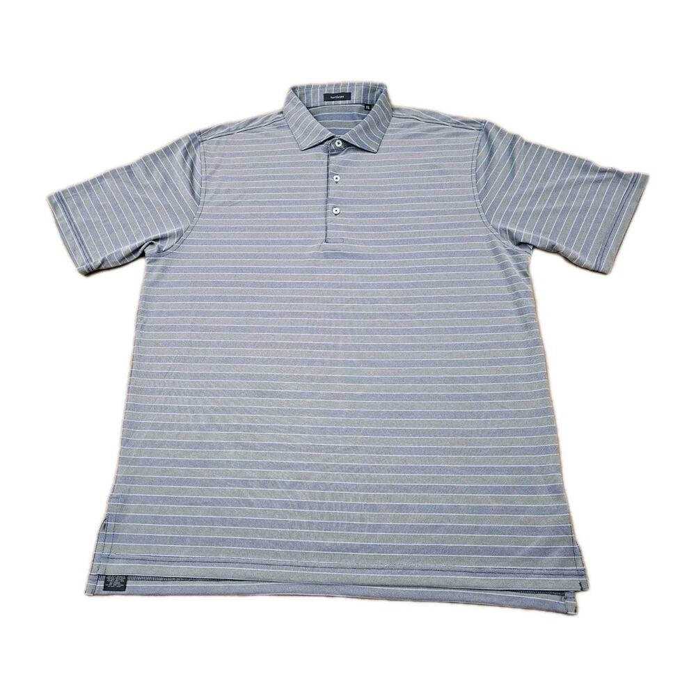 Turtleson Mens Size XL Stripe Short Sleeve Polo Shirt Golf